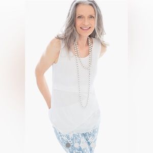 Chico's Easy Wear Crinkled Layered Tank NWT